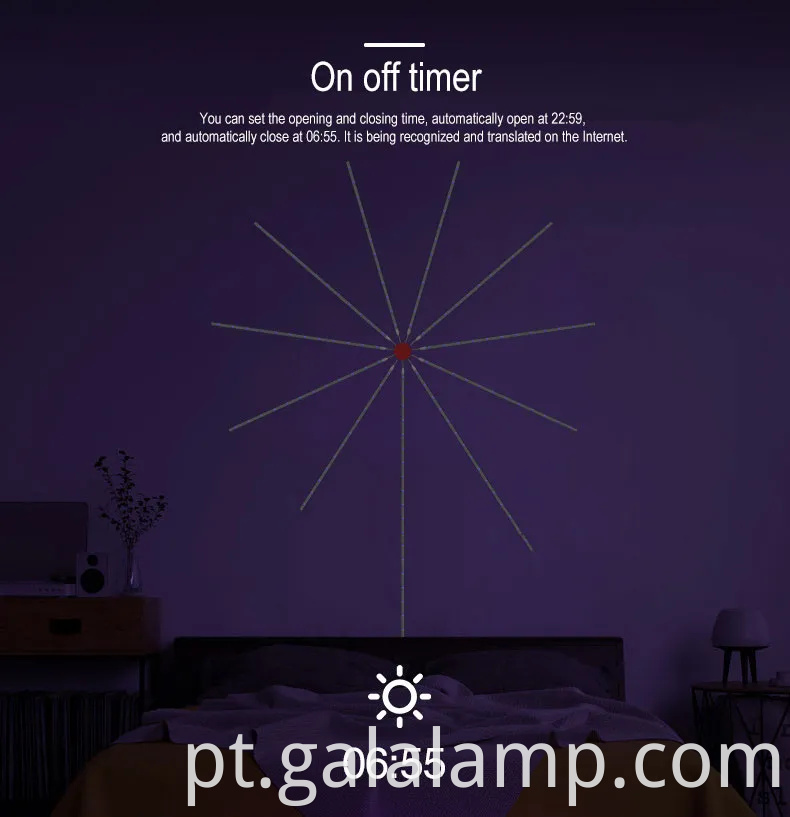 Luz de tira de fogos de artifício de fogos de artifício de LED de sinfonia colorida para decoração de casa